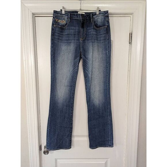 Driftwood Kelly Jeans women's W32 L33 embroidered Bootcut Southwest aztec - Picture 1 of 6
